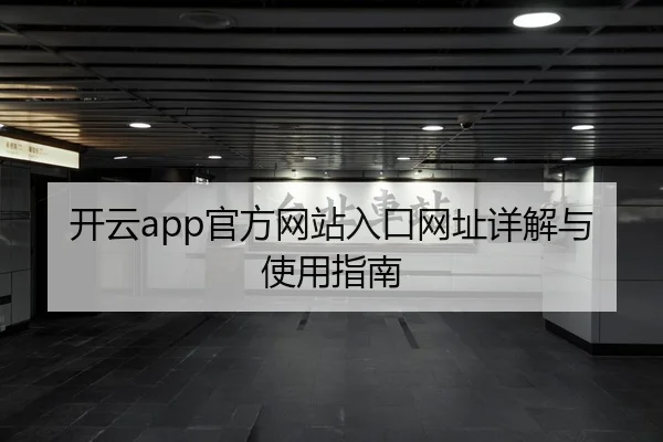 开云app官方网站入口网址详解与使用指南